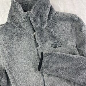 North Face Jacket Womens XS Fleece Teddy Osito Fuzzy Soft Sweater‎ Zip Up Gray